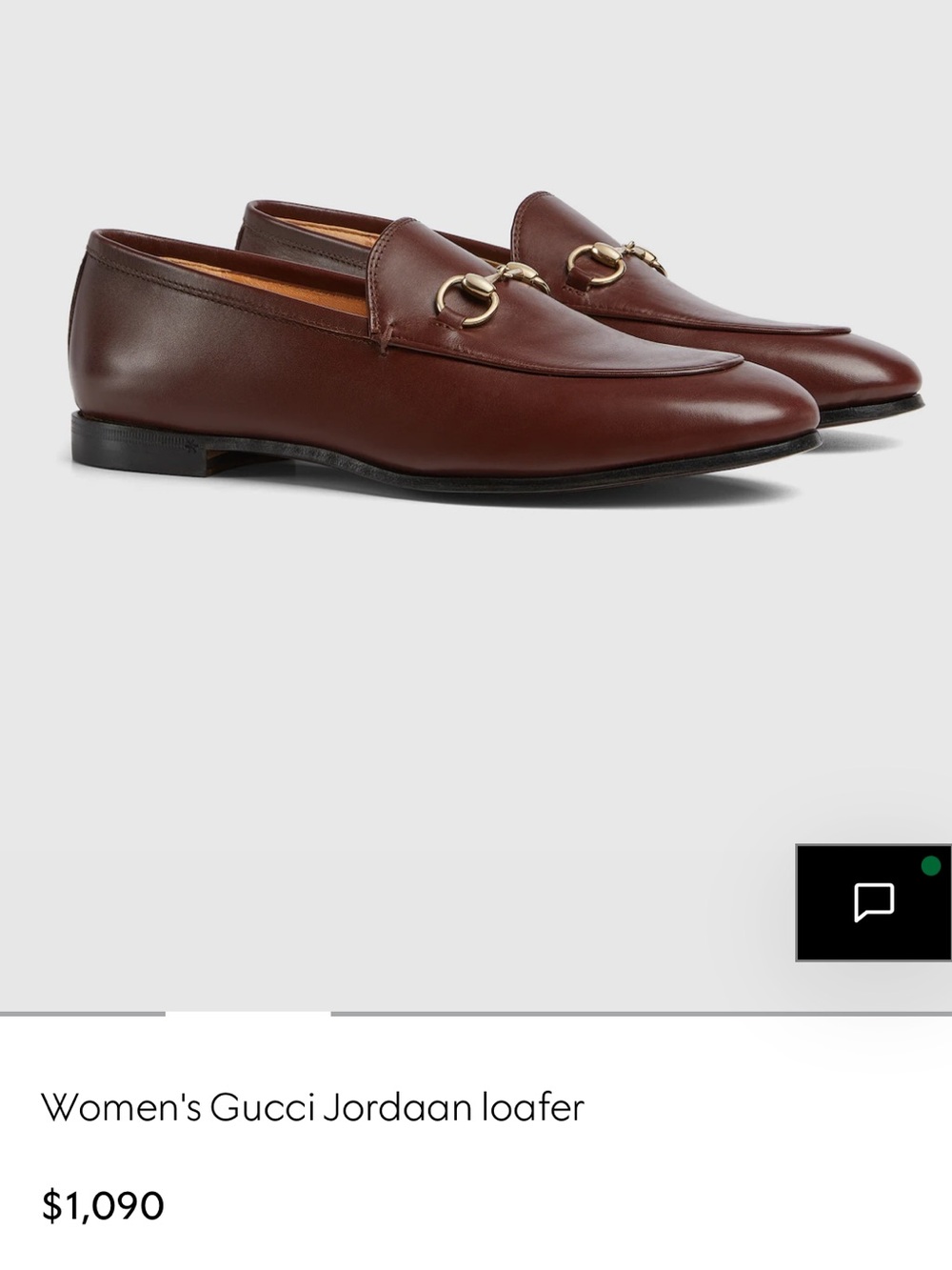Gucci Jordaan Brown Leather Horsebit Loafers in women’s size 39